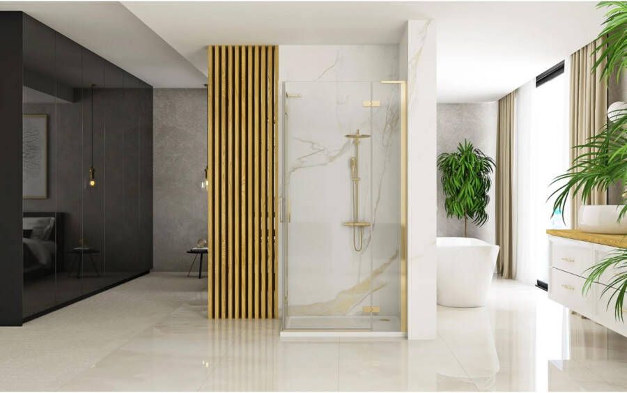 REA Douchecabine Hugo | 80x80x200 cm | 1 Draaideur | Helder glas | Chroom
