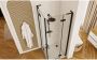 REA Douchecabine Hugo | 90x90x200 cm | 1 Draaideur | Helder glas | Zwart mat - Thumbnail 4