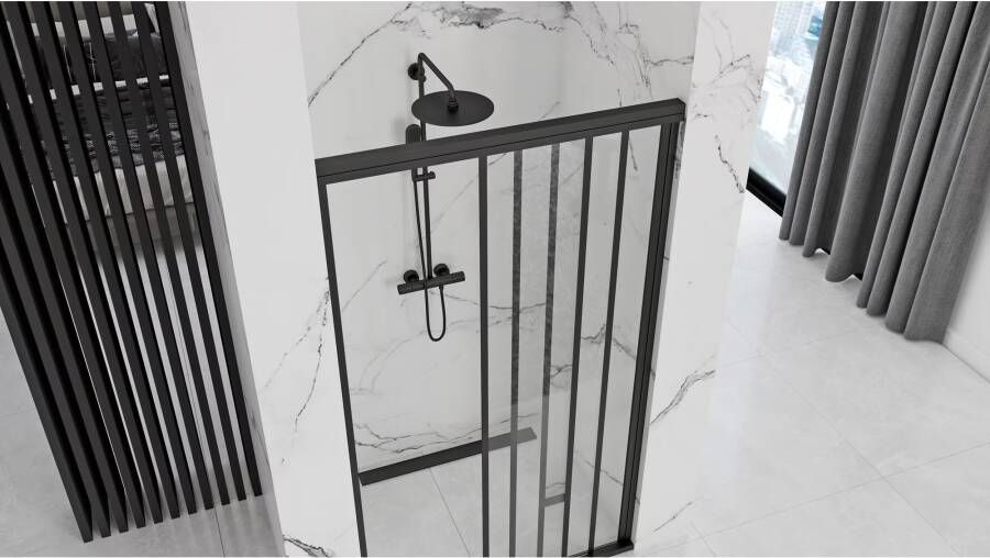 REA Douchedeur Alex | 100x190 cm | 1 Schuifdeur | Helder glas | Chroom beslag
