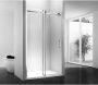 REA Douchedeur Nixon | 140x190 cm | Met schuifdeur links | Helder glas | Chroom - Thumbnail 2