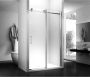REA Douchedeur Nixon | 140x190 cm | Met schuifdeur rechts | Helder glas | Chroom - Thumbnail 2