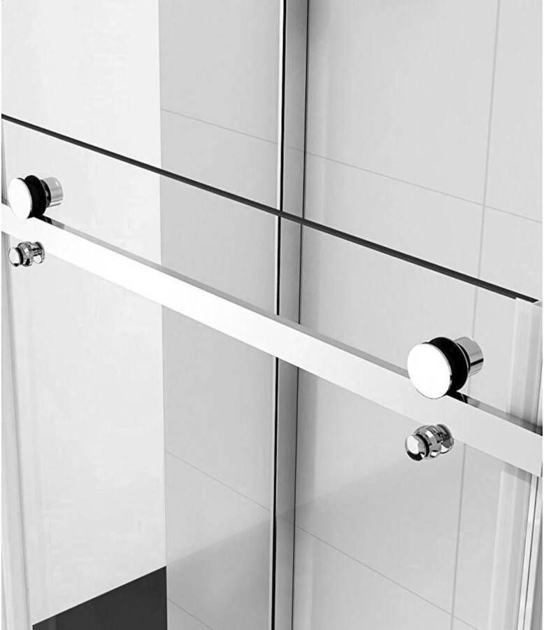 REA Douchedeur Nixon | 140x190 cm | Met schuifdeur rechts | Helder glas | Chroom