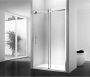 REA Douchedeur Nixon | 140x190 cm | Met schuifdeur rechts | Helder glas | Chroom - Thumbnail 4