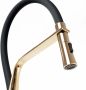 REA Keukenkraan Apollo | Opbouw | Mengkraan | Uitloop draaibaar | Uitrekbare sproeier | Hoog model | 1-hendel | Zwart-Goud - Thumbnail 3