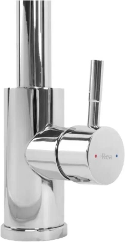 REA Keukenkraan Cross | Opbouw | Mengkraan | Uitloop draaibaar | Hoog model | Uitrekbare sproeier | 1-hendel | Chroom