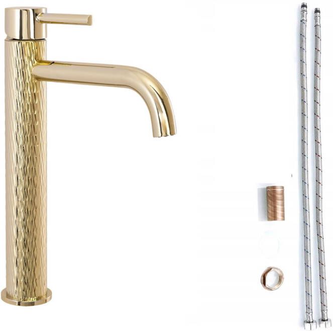 REA Lungo wastafel mengkraan opbouw hoog 28 cm goud