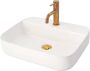 REA Lungo wastafel mengkraan opbouw hoog 28 cm rose goud - Thumbnail 2