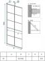 REA Moiler black zijwand 90x190 cm t.b.v. Moiler nisdeur 6 mm mat zwart - Thumbnail 3