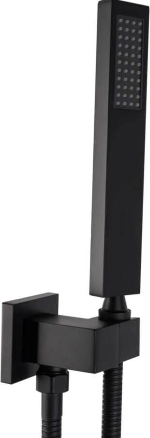 REA Regendouche set Fenix | Inbouw | 31 cm | Thermostaatkraan | Incl.Inbouwdeel | 2-weg | Rond | Zwart mat