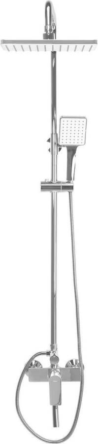 REA Regendouche set Maximus | Opbouw | 28x18 cm | Mengkraan | 2-weg | Incl.Handdouche | Chroom
