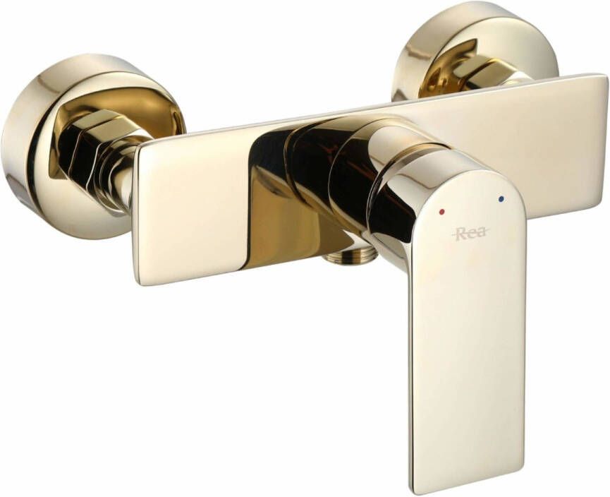 REA Douchekraan Urban | Opbouw | Mengkraan | Incl.Handdoucheset | hoh 15 cm | 1-hendel | Goud glans
