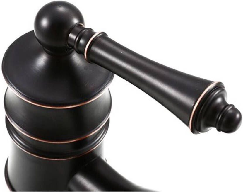 REA Wastafelkraan Vintage | Opbouw | Mengkraan | Standaard model | 1-hendel | Zwart mat