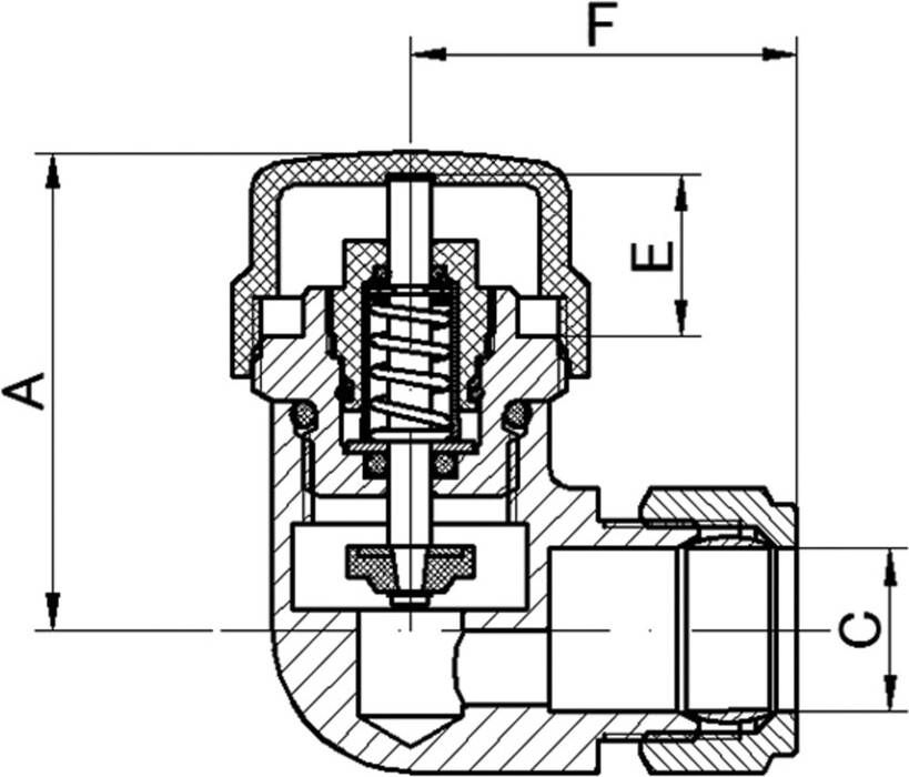 Riko radiator thermostaat aansluitset haaks-links zwart mat