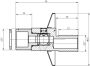 Wiesbaden Sub set afsluitbare s-koppelingen 1 2x3 4 met rozet chroom - Thumbnail 4