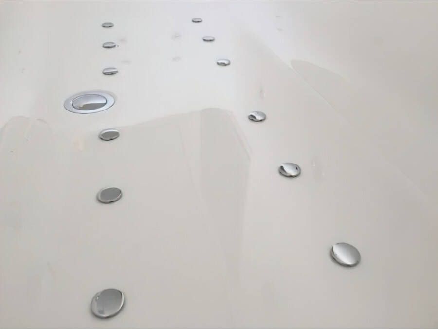 Rotman Whirlpool bad Alfa | 145x145 cm | Acryl | Pneumatisch | Luchtsysteem | Wit