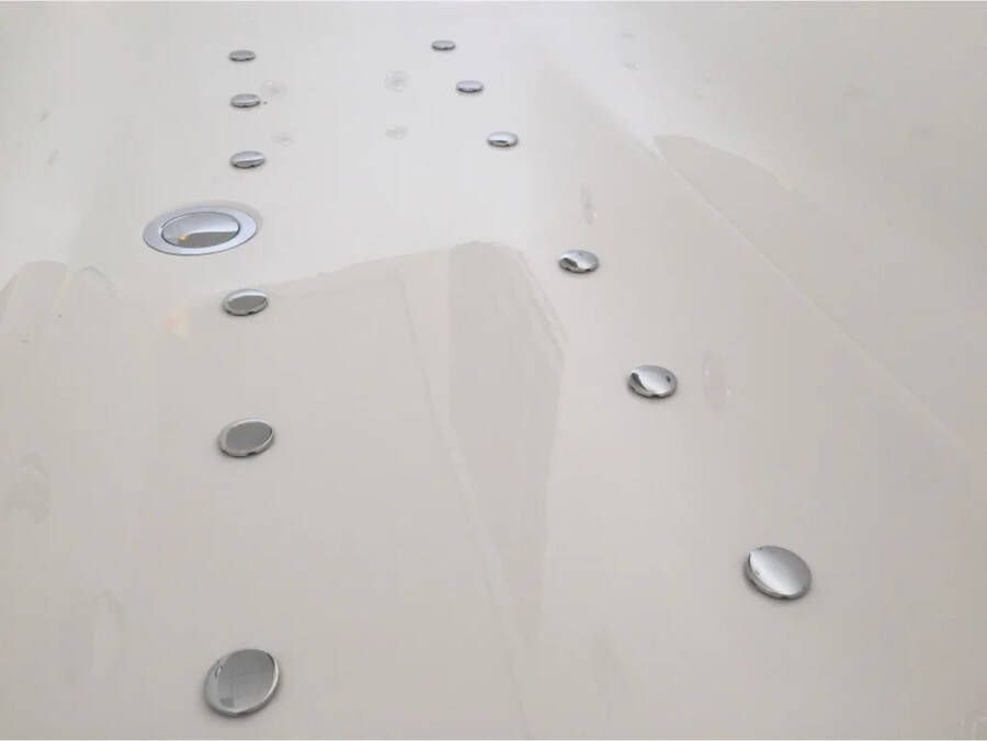 Rotman Whirlpool bad Plan | 180x80 cm | Acryl | Pneumatisch | Combisysteem | Wit