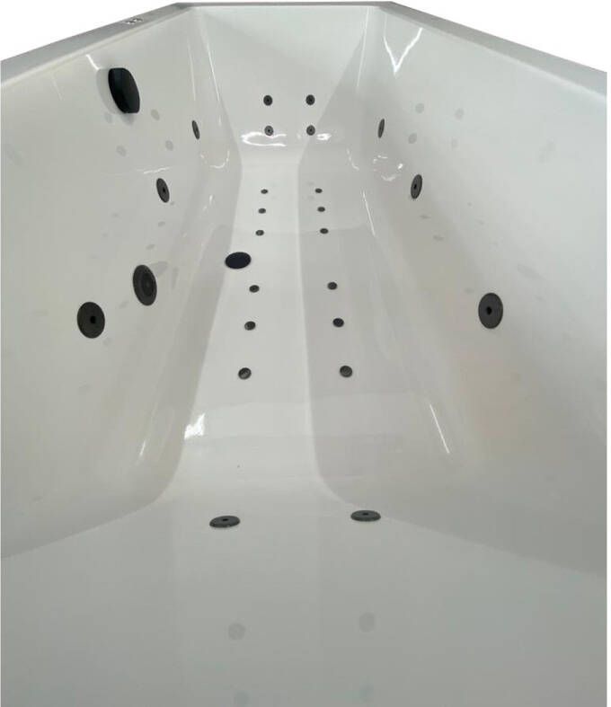 Rotman Whirlpool bad Plan | 180x80 cm | Acryl | Elektronisch | Combisysteem | Wit