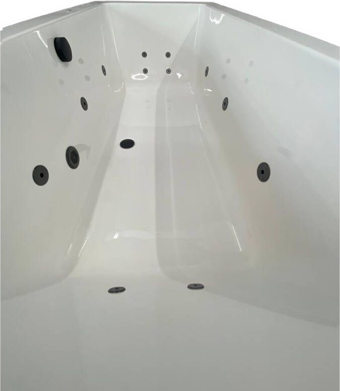 Rotman Whirlpool bad Plan | 180x80 cm | Acryl | Elektronisch | Waterjetsysteem | Wit
