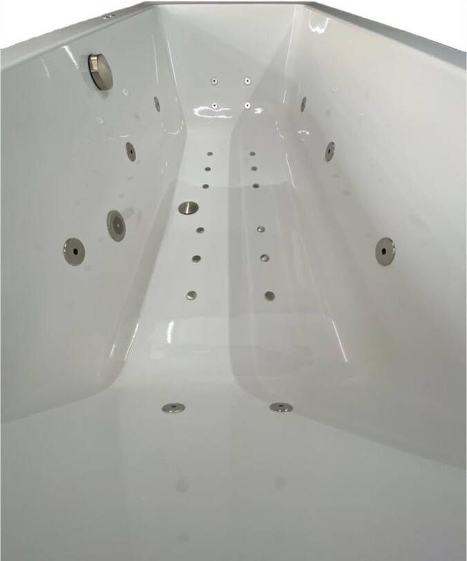 Rotman Whirlpool bad Plan | 170x75 cm | Acryl | Elektronisch | Combisysteem | Wit