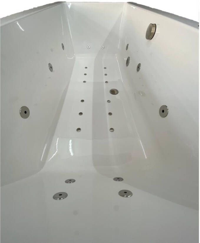 Rotman Whirlpool bad Plan | 180x80 cm | Acryl | Elektronisch | Combisysteem | Wit