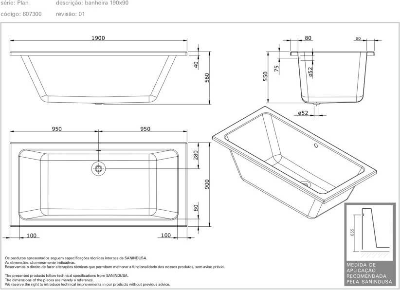 Rotman Whirlpool bad Plan | 190x90 cm | Acryl | Elektronisch | Luchtsysteem | Wit