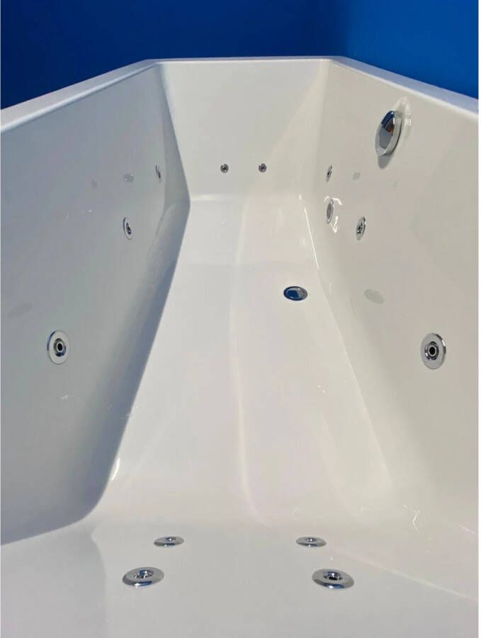 Rotman Whirlpool bad Plan | 170x75 cm | Acryl | Pneumatisch | Waterjetsysteem | Wit