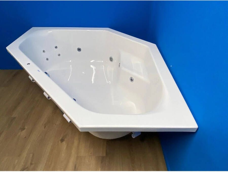 Rotman Whirlpool bad Rimini | 145x145 cm | Acryl | Elektronisch | Waterjetsysteem | Wit