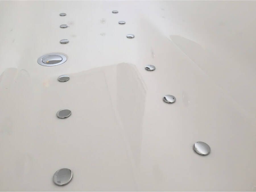 Rotman Whirlpool bad Urby | 180x80 cm | Acryl | Elektronisch | Luchtsysteem | Wit