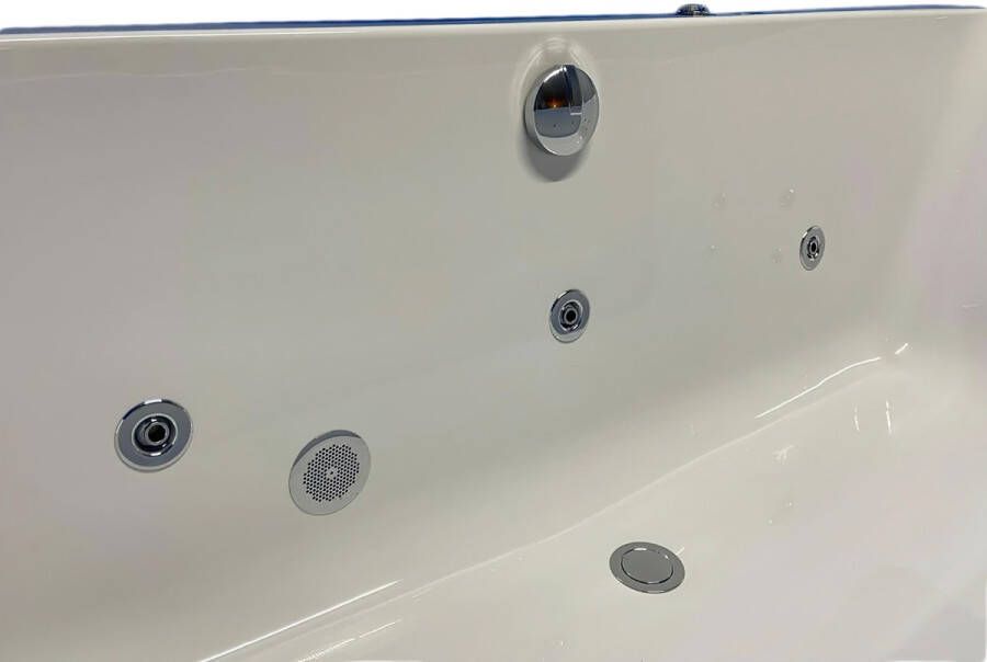 Rotman Whirlpool bad Urby | 180x80 cm | Acryl | Elektronisch | Waterjetsysteem | Wit