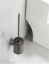 SaniClear Academy toilet borstel met houder rond gunmetal - Thumbnail 2