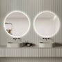 SaniClear Badkamerspiegel Circle | 70x70 cm | Set van 2 | Indirecte verlichting | Touch button | Met spiegelverwarming - Thumbnail 2