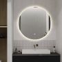 SaniClear Badkamerspiegel Circle | 90 cm | Rond | Indirecte LED verlichting | Touch button | Met verwarming - Thumbnail 2