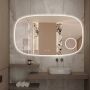 SaniClear Badkamerspiegel Shave | 120x70 cm | Vergrootglas | Indirecte verlichting | Touch button | Met spiegelverwarming - Thumbnail 4