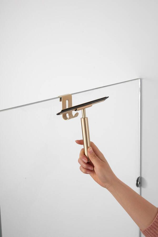 SaniClear Brass badkamer handwisser 25 cm geborsteld messing mat goud