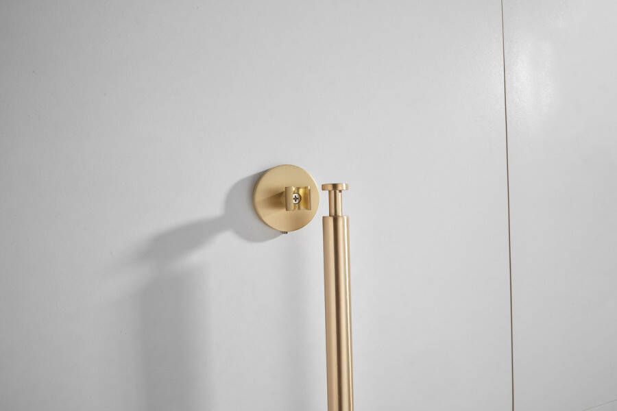 SaniClear Brass badkamer vloerwisser 125 cm geborsteld messing mat goud