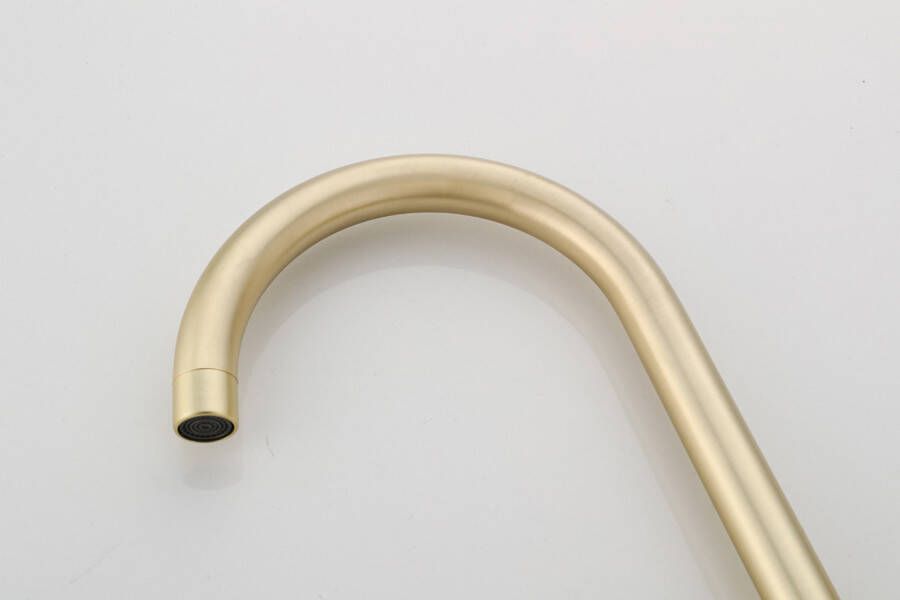 SaniClear Vrijstaande badkraan Brass Pro | Hoogte uitloop 100 cm | Draaibare uitloop | Mengkraan | Rond | Goud