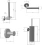 SaniClear Brass toilet accessoiresset 4-delig messing mat - Thumbnail 2