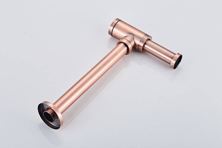 SaniClear Design Sifon Copper | 5 4" | Compact | Messing | Rond | Geborsteld koper
