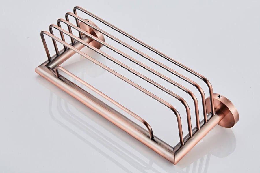 SaniClear Flaconhouder Copper | Wandmontage | 25x9x13 cm | Messing | Rechthoek | Koper geborsteld