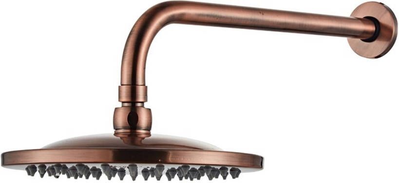 SaniClear Regendouche set Copper Pro | Inbouw | Thermostaatkraan | 2-weg | Rond | Koper geborsteld