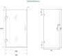 SaniClear Douchedeur Antique | 90x200 cm | Profielloze | Draaideur | Helder glas | Verouderd messing beslag - Thumbnail 3