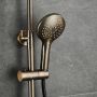 SaniClear Glijstang set Antique | 60 cm | Incl.Handdouche en Doucheslang | Verouderd messing - Thumbnail 4