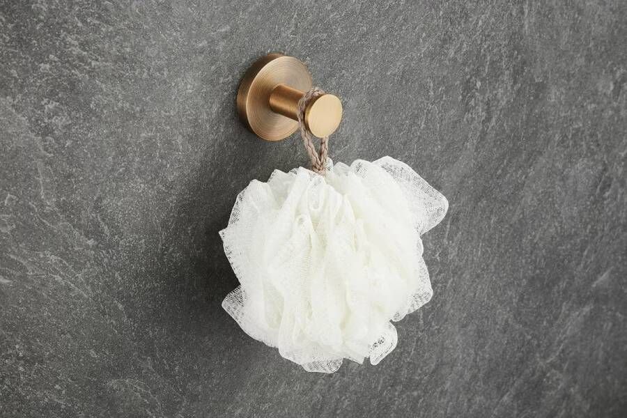SaniClear Handdoek haak Antique | Wandmontage | Messing | Rond | Verouderd messing