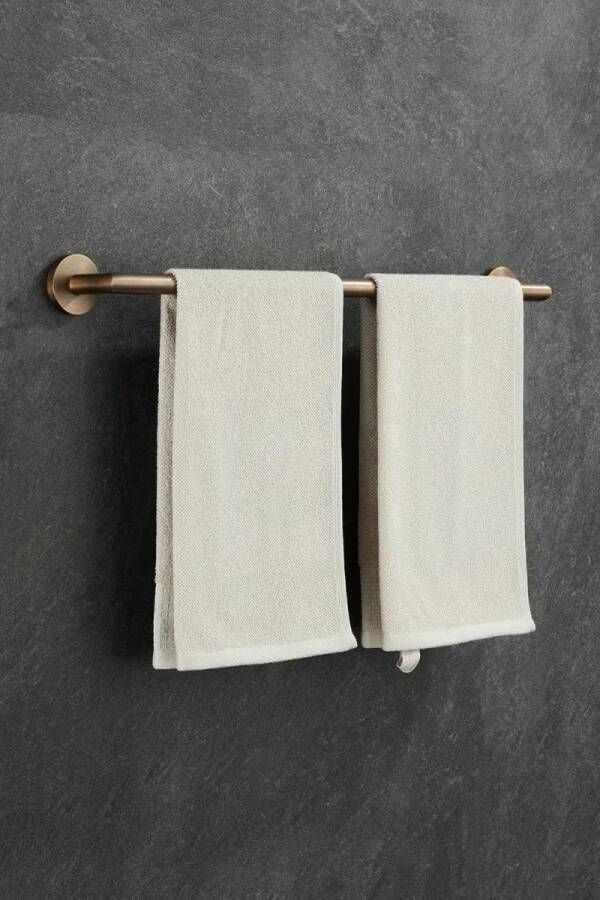 SaniClear Handdoek houder Antique | Wandmontage | Messing | Rond | Verouderd messing