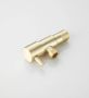 SaniClear Hoekstopkraan Brass | 1 2x1 2" | Messing geborsteld Goud mat - Thumbnail 3