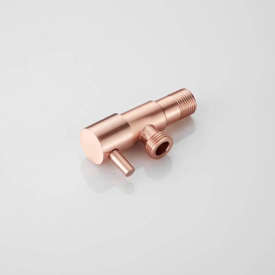SaniClear Hoekstopkraan Copper | 1 2x1 2" | Koper geborsteld