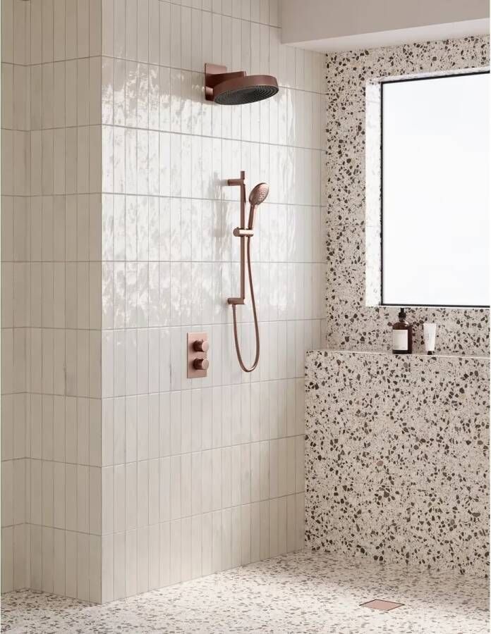 SaniClear Hoofddouche Evolution | 30 cm | Rond | Geborsteld koper