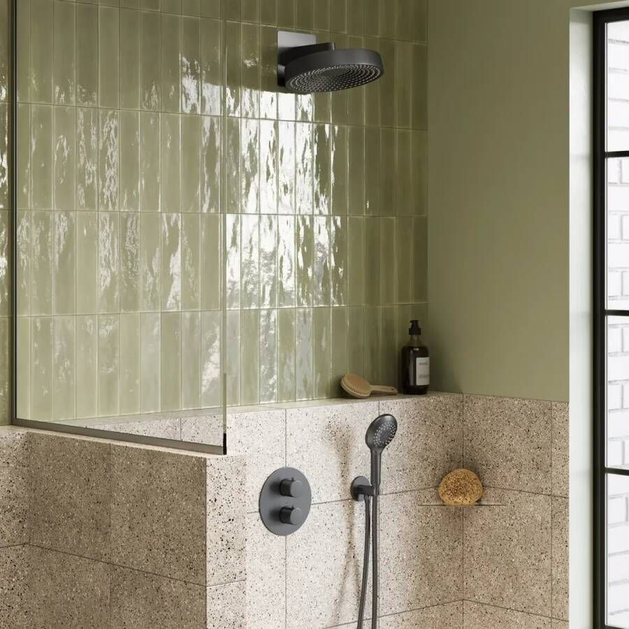 SaniClear Hoofddouche Evolution | 30 cm | Rond | Gunmetal