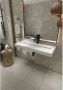 SaniClear Hoya wastafel met kraangat 100x45.5x8 cm solid surface wit mat - Thumbnail 2