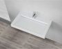 SaniClear Hoya wastafel met kraangat 80x45.5x8 cm solid surface wit mat - Thumbnail 4